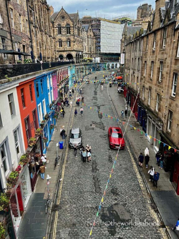 Edinburgh Victoria Street from above