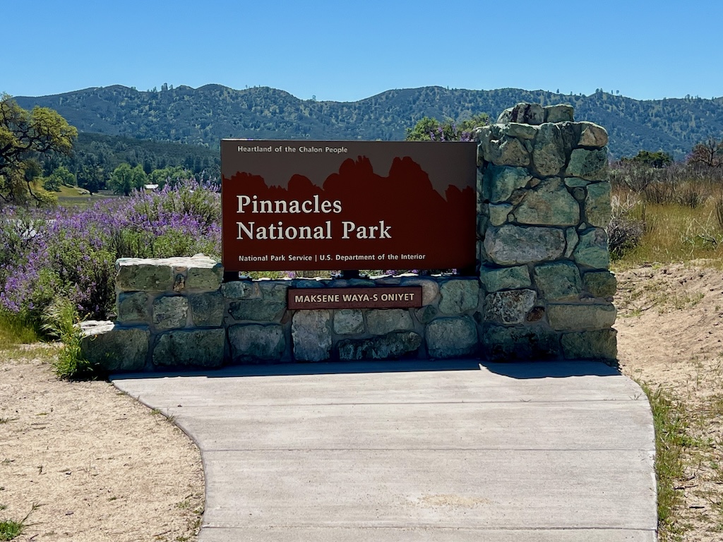 Pinnacles National Park sign